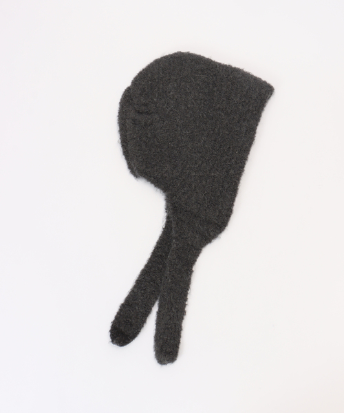 B.C STOCK（ベーセーストック）の「ウール混フライトキャップ（キャップ・レディース・ブラック/チャコールグレー/ホワイト・FREE）」の4枚目の写真