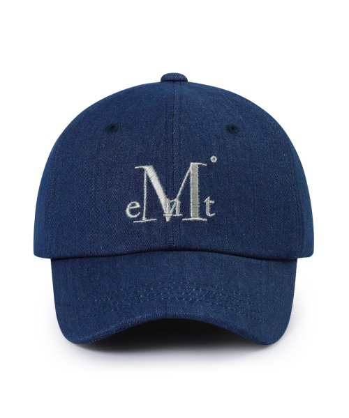 MUCENT(ムセント)の「シグネチャーボールキャップ(ミディアムブルーデニム)(キャップ・レディース・インディゴブルー・FREE)」の1枚目の写真