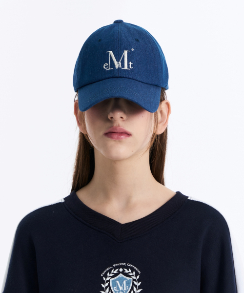 MUCENT(ムセント)の「シグネチャーボールキャップ(ミディアムブルーデニム)(キャップ・レディース・インディゴブルー・FREE)」の3枚目の写真