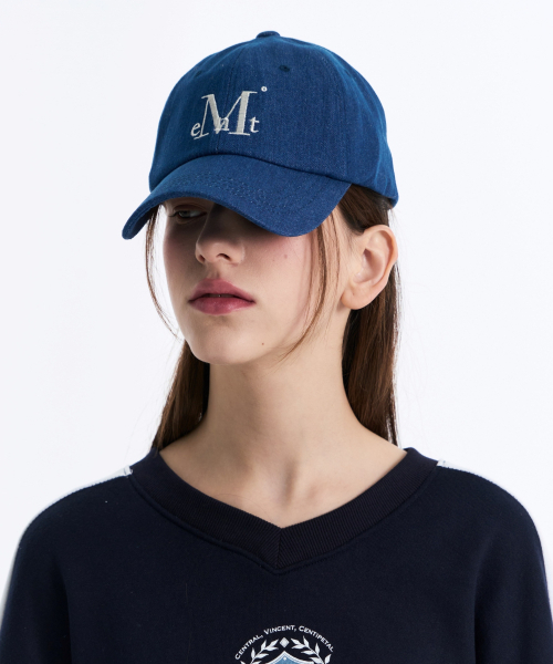 MUCENT(ムセント)の「シグネチャーボールキャップ(ミディアムブルーデニム)(キャップ・レディース・インディゴブルー・FREE)」の4枚目の写真