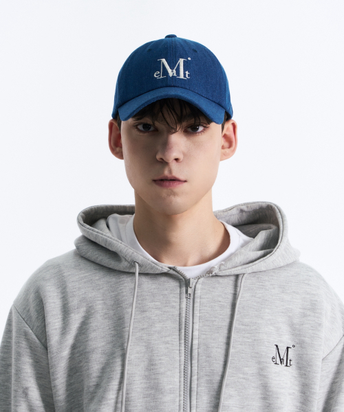 MUCENT(ムセント)の「シグネチャーボールキャップ(ミディアムブルーデニム)(キャップ・レディース・インディゴブルー・FREE)」の5枚目の写真