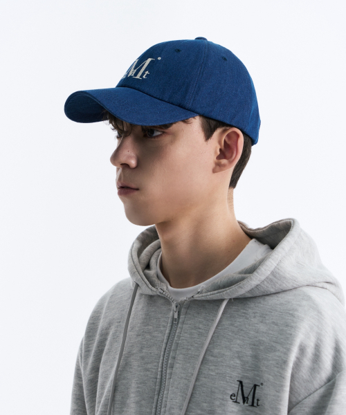 MUCENT(ムセント)の「シグネチャーボールキャップ(ミディアムブルーデニム)(キャップ・レディース・インディゴブルー・FREE)」の6枚目の写真