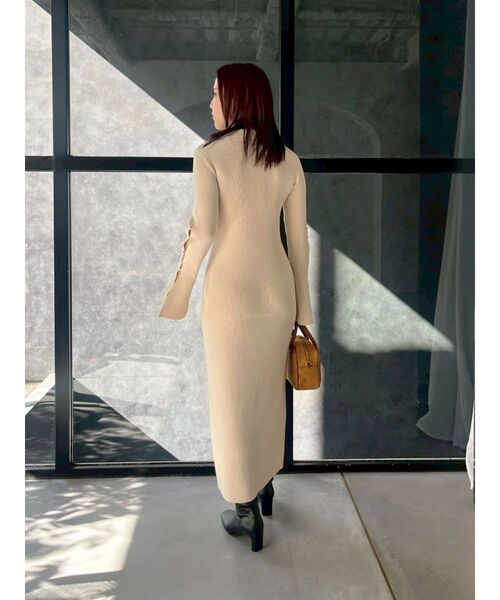 LAGUNAMOON（ラグナムーン）の「ビックカラーメタルボタンワンピース（ワンピース・レディース・ブラック/アイボリー/ブラウン・MEDIUM/SMALL）」の5枚目の写真