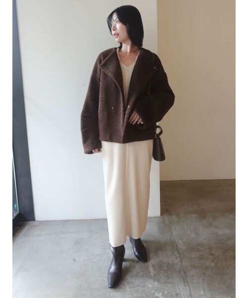 LAGUNAMOON（ラグナムーン）の「ビックカラーメタルボタンワンピース（ワンピース・レディース・ブラック/アイボリー/ブラウン・MEDIUM/SMALL）」の10枚目の写真