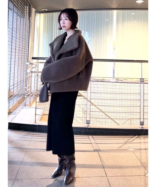 LAGUNAMOON（ラグナムーン）の「ビックカラーメタルボタンワンピース（ワンピース・レディース・ブラック/アイボリー/ブラウン・MEDIUM/SMALL）」の13枚目の写真