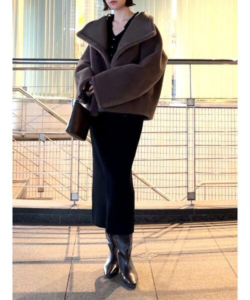 LAGUNAMOON（ラグナムーン）の「ビックカラーメタルボタンワンピース（ワンピース・レディース・ブラック/アイボリー/ブラウン・MEDIUM/SMALL）」の14枚目の写真