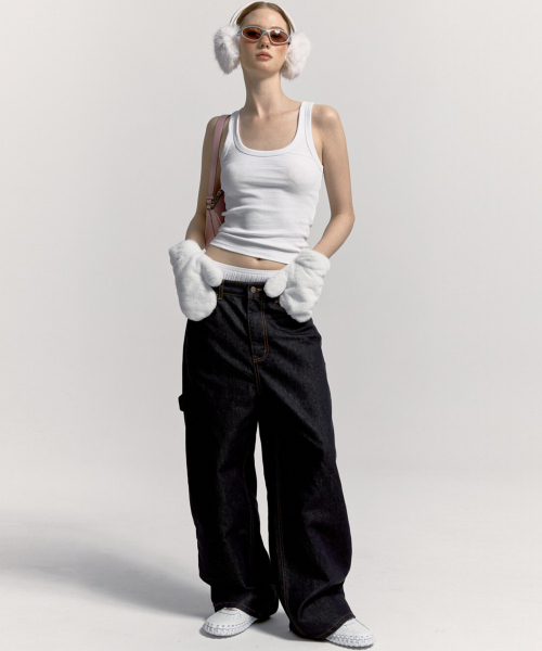 Embroied Nonfade Denim Pants Blue（デニムパンツ）｜KASHIKO（カシコ