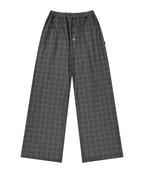 OJOS(オホス)の「Check Sleep Jersey Pants / Charcoal(その他パンツ・レディース・その他・2/1/3)」の3枚目の写真