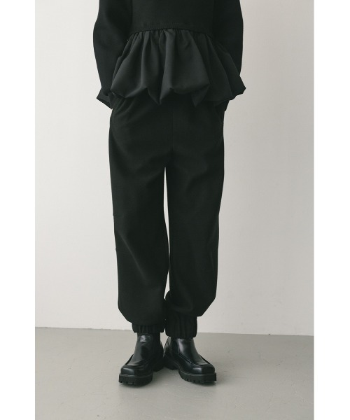 STYLEMIXER(スタイルミキサー)の「ヘムギャザーフォルムパンツ(スウェットパンツ・レディース・グレー/ブラック・SMALL/MEDIUM)」の3枚目の写真