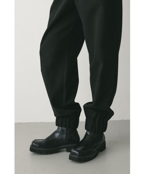 STYLEMIXER(スタイルミキサー)の「ヘムギャザーフォルムパンツ(スウェットパンツ・レディース・グレー/ブラック・SMALL/MEDIUM)」の6枚目の写真