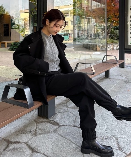 セール】ヘムギャザーフォルムパンツ（スウェットパンツ）｜STYLEMIXER