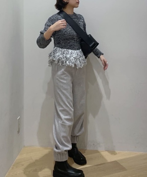 セール】ヘムギャザーフォルムパンツ（スウェットパンツ）｜STYLEMIXER