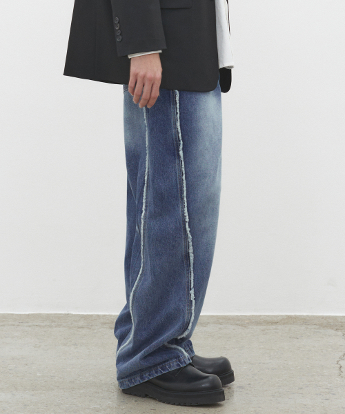 DECET（デケト）の「Curved Wide Jeans DCPT033SCBlueB（デニムパンツ・レディース・その他・26/28/30/32/34）」の7枚目の写真