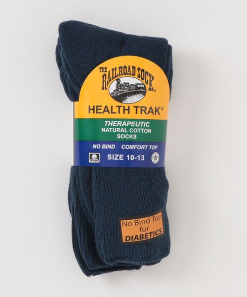 Railroad Sock（レイルロードソック）の「【RAILROAD SOCKS】 Ms Therapeutic ソックス 靴下（ソックス/靴下・メンズ・グレー/ネイビー/ホワイト/ブラック・フリー）」の4枚目の写真