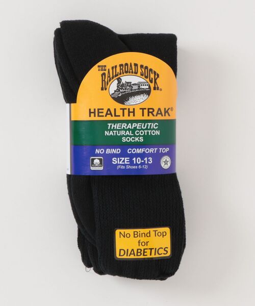 Railroad Sock（レイルロードソック）の「【RAILROAD SOCKS】 Ms Therapeutic ソックス 靴下（ソックス/靴下・メンズ・グレー/ネイビー/ホワイト/ブラック・フリー）」の3枚目の写真