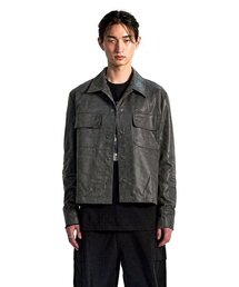 COSMIC FAUX LEATHER JACKET CHARCOAL