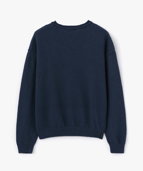 WMC(ダブリューエムシー)の「スローガン刺繍ニット_NAVY(ニット/セーター・メンズ・ネイビー・MEDIUM/LARGE/X-LARGE)」の3枚目の写真