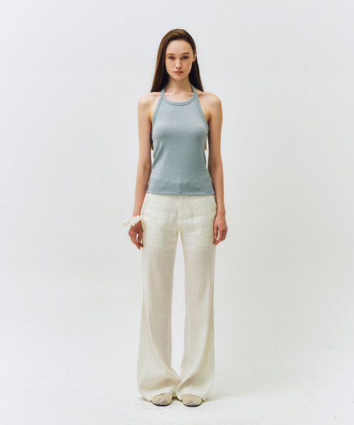 CITTA(シータ)の「リネンピンストライプブーツカットパンツ_CTB550(ホワイト)(スラックス・レディース・ホワイト・SMALL/MEDIUM/LARGE)」の3枚目の写真