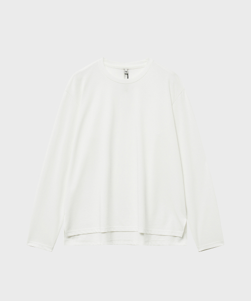 NOIRER(ノイア)の「シルキーブレンデッドクルーネックTシャツ(ホワイト)(Tシャツ/カットソー・メンズ・その他・48/50/52)」の2枚目の写真