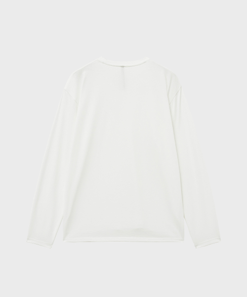 NOIRER(ノイア)の「シルキーブレンデッドクルーネックTシャツ(ホワイト)(Tシャツ/カットソー・メンズ・その他・48/50/52)」の3枚目の写真