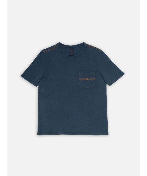 Nudie Jeans(ヌーディージーンズ)の「Nudie Jeans/ヌーディージーンズ Ricky Pocket T-Shirt / ポケットTシャツ / Washed Blue(Tシャツ/カットソー・メンズ・ブルー・S/M/L/XL)」の1枚目の写真
