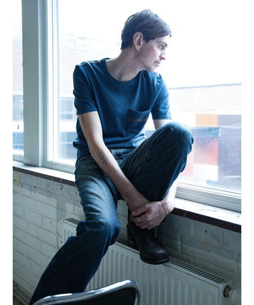 Nudie Jeans(ヌーディージーンズ)の「Nudie Jeans/ヌーディージーンズ Ricky Pocket T-Shirt / ポケットTシャツ / Washed Blue(Tシャツ/カットソー・メンズ・ブルー・S/M/L/XL)」の3枚目の写真