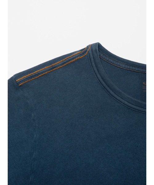 Nudie Jeans(ヌーディージーンズ)の「Nudie Jeans/ヌーディージーンズ Ricky Pocket T-Shirt / ポケットTシャツ / Washed Blue(Tシャツ/カットソー・メンズ・ブルー・S/M/L/XL)」の6枚目の写真