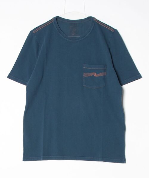 Nudie Jeans(ヌーディージーンズ)の「Nudie Jeans/ヌーディージーンズ Ricky Pocket T-Shirt / ポケットTシャツ / Washed Blue(Tシャツ/カットソー・メンズ・ブルー・S/M/L/XL)」の8枚目の写真