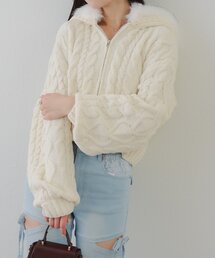 continuer de NICE CLAUP | ＼マシュマロタッチ／ケーブルファーパーカー(パーカー)