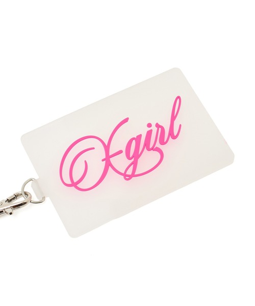 X-girl（エックスガール）の「SCRIPT LOGO RUBBER PASS CASE（パスケース・レディース・マルチ/クリア・ONE SIZE）」の7枚目の写真