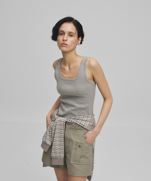 ANOTHER OFFICE WOMEN(アナザー オフィス ウーマン)の「w. Scoop Neck Tank (Heather Gray)(Tシャツ/カットソー・レディース・その他・FREE)」の1枚目の写真