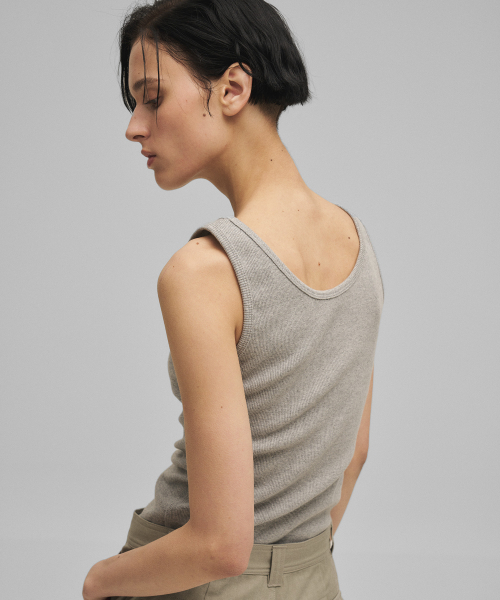 ANOTHER OFFICE WOMEN(アナザー オフィス ウーマン)の「w. Scoop Neck Tank (Heather Gray)(Tシャツ/カットソー・レディース・その他・FREE)」の2枚目の写真