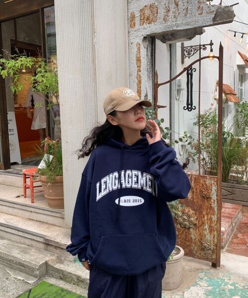 LENGAGEMENT（ランガージュマン）の「アーチロゴフードパーカー[グレー]（パーカー・レディース・その他・MEDIUM/LARGE/X-LARGE）」の8枚目の写真
