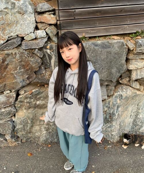 LENGAGEMENT（ランガージュマン）の「アーチロゴフードパーカー[グレー]（パーカー・レディース・その他・MEDIUM/LARGE/X-LARGE）」の9枚目の写真