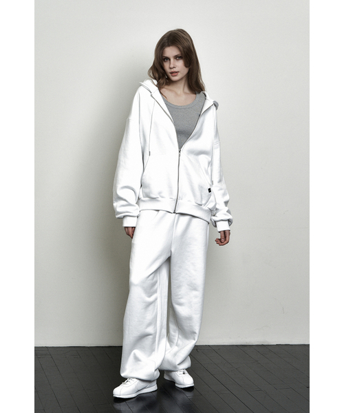 PLAIN BASIC SWEATPANTS WHITE