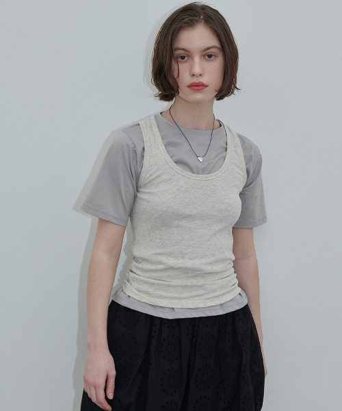 320SHOWROOM(320ショールーム)の「Nevan Silket Metal Tee Light Gray(Tシャツ/カットソー・レディース・ライトグレー・FREE)」の3枚目の写真