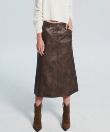 RACLEUR（ラクレール）の「パネルレイヤーロングスカート [LEATHER]（スカート）」