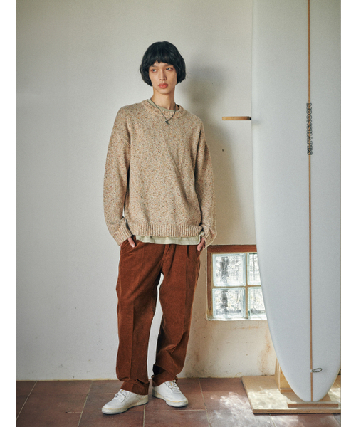 FLATWAVE IN SEOUL(フラットウェーブインソウル)の「Brison Mild Round Knit Sweater Beige(ニット/セーター・メンズ・その他・SMALL/MEDIUM/LARGE)」の2枚目の写真