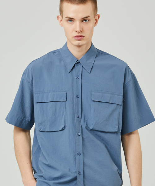 ease(イーズ)の「ユーティリティウィンド1/2シャツ_ブルー_男女共用(シャツ/ブラウス・メンズ・その他・MEDIUM/LARGE)」の1枚目の写真