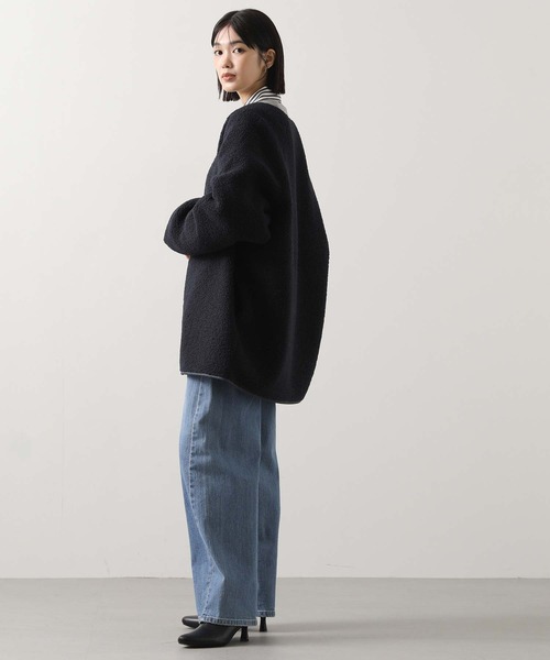 Acuta（アクータ）の「リバーシブルボアクルーネックジャケット（その他アウター・レディース・ネイビー/アイボリー・FREE）」の9枚目の写真