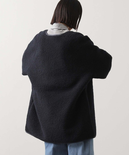 Acuta（アクータ）の「リバーシブルボアクルーネックジャケット（その他アウター・レディース・ネイビー/アイボリー・FREE）」の14枚目の写真