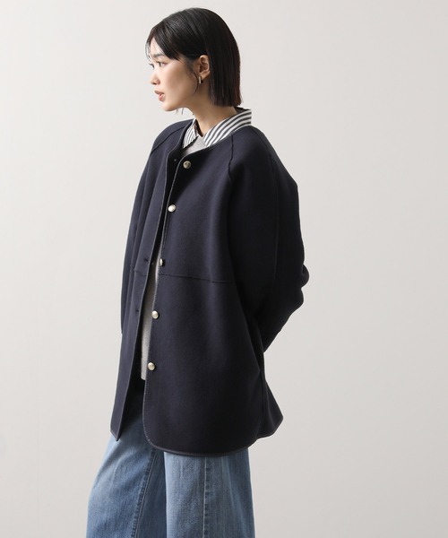 Acuta（アクータ）の「リバーシブルボアクルーネックジャケット（その他アウター・レディース・ネイビー/アイボリー・FREE）」の18枚目の写真