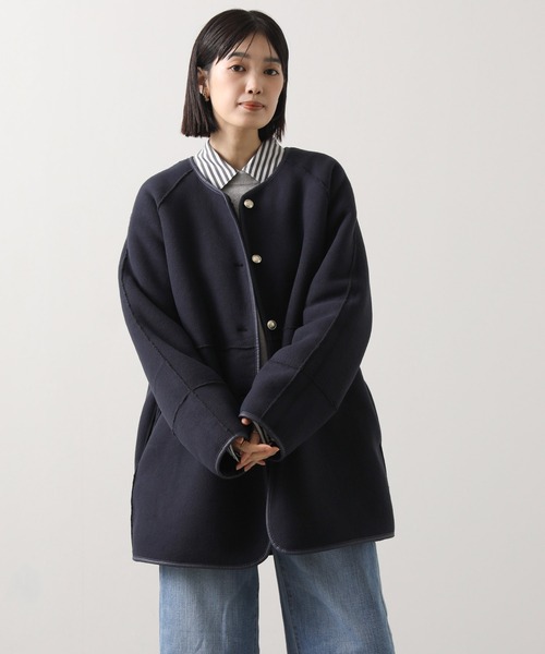 Acuta（アクータ）の「リバーシブルボアクルーネックジャケット（その他アウター・レディース・ネイビー/アイボリー・FREE）」の20枚目の写真