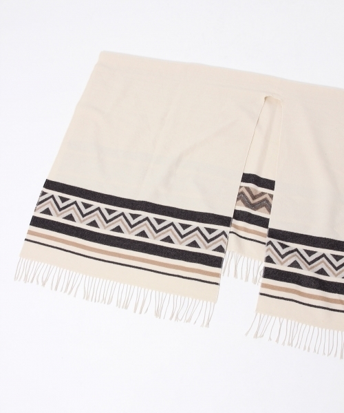 GLOBAL WORK（グローバルワーク）の「2WAYポンチョストール/708831（レインコート/ポンチョ・レディース・ホワイト/グレー/ブラウン・FREE）」の5枚目の写真