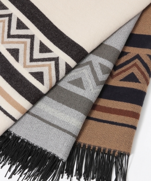 GLOBAL WORK（グローバルワーク）の「2WAYポンチョストール/708831（レインコート/ポンチョ・レディース・ホワイト/グレー/ブラウン・FREE）」の7枚目の写真