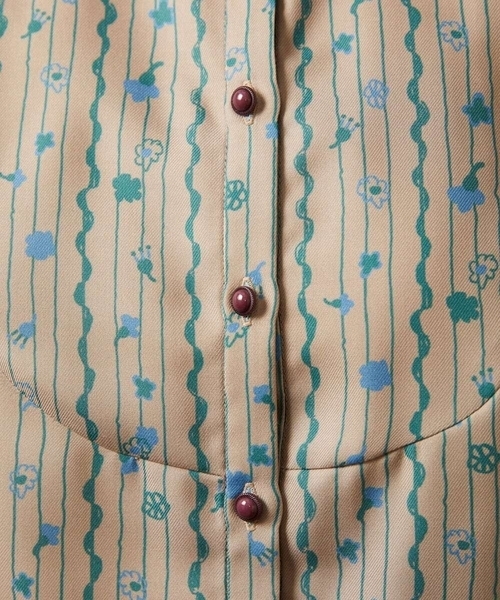 Jocomomola(ホコモモラ)の「Escala de floral プリントブラウス(シャツ/ブラウス・レディース・ネイビー/ベージュ・40)」の13枚目の写真