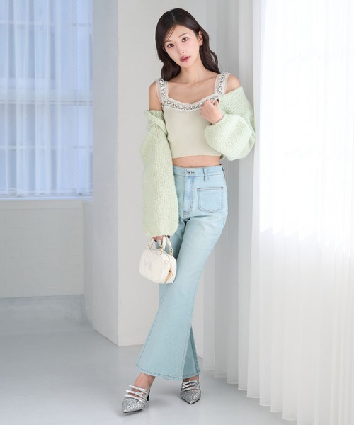 Seemi. byNICECLAUP（ シーミーバイナイスクラップ）の「【Seemi.】スリムデニムパンツ（デニムパンツ・レディース・アイボリー/サックスブルー/ブルー・SMALL/MEDIUM）」の10枚目の写真