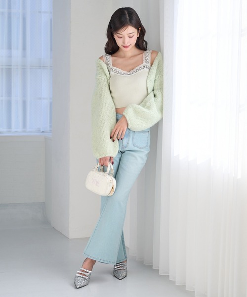 Seemi. byNICECLAUP（ シーミーバイナイスクラップ）の「【Seemi.】スリムデニムパンツ（デニムパンツ・レディース・アイボリー/サックスブルー/ブルー・SMALL/MEDIUM）」の11枚目の写真