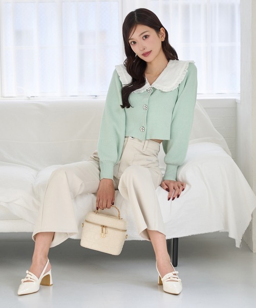 Seemi. byNICECLAUP（ シーミーバイナイスクラップ）の「【Seemi.】スリムデニムパンツ（デニムパンツ・レディース・アイボリー/サックスブルー/ブルー・SMALL/MEDIUM）」の16枚目の写真