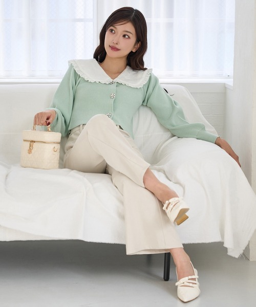 Seemi. byNICECLAUP（ シーミーバイナイスクラップ）の「【Seemi.】スリムデニムパンツ（デニムパンツ・レディース・アイボリー/サックスブルー/ブルー・SMALL/MEDIUM）」の17枚目の写真